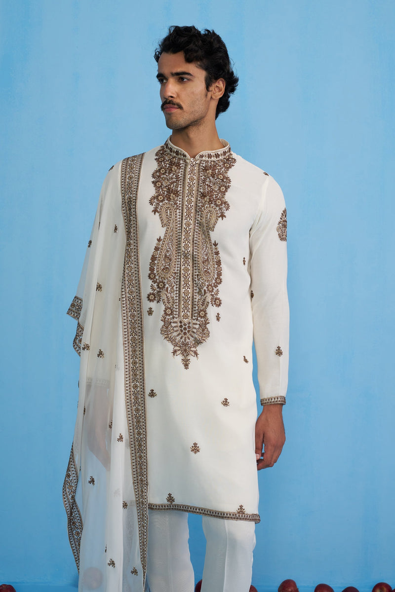 ARABIC IVORY KURTA SET