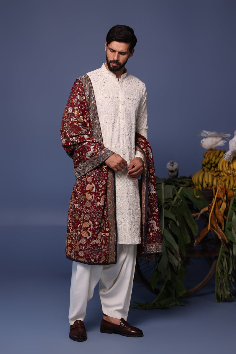 Siddharth Batra in Tajdaar Ivory Kurta Set