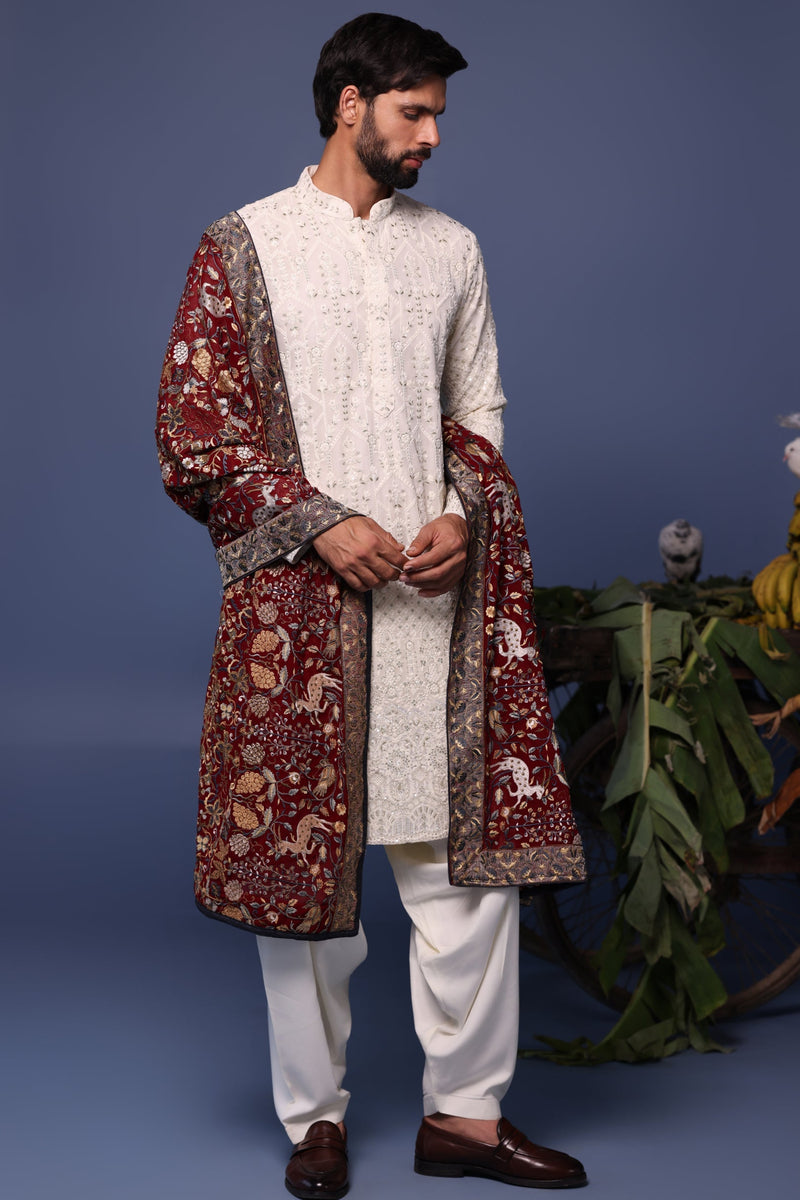 Siddharth Batra in Tajdaar Ivory Kurta Set