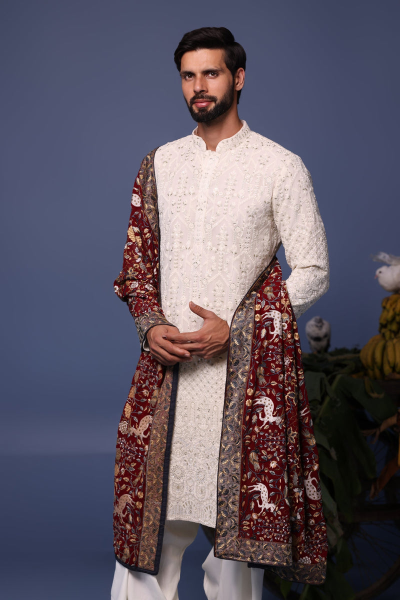 Siddharth Batra in Tajdaar Ivory Kurta Set