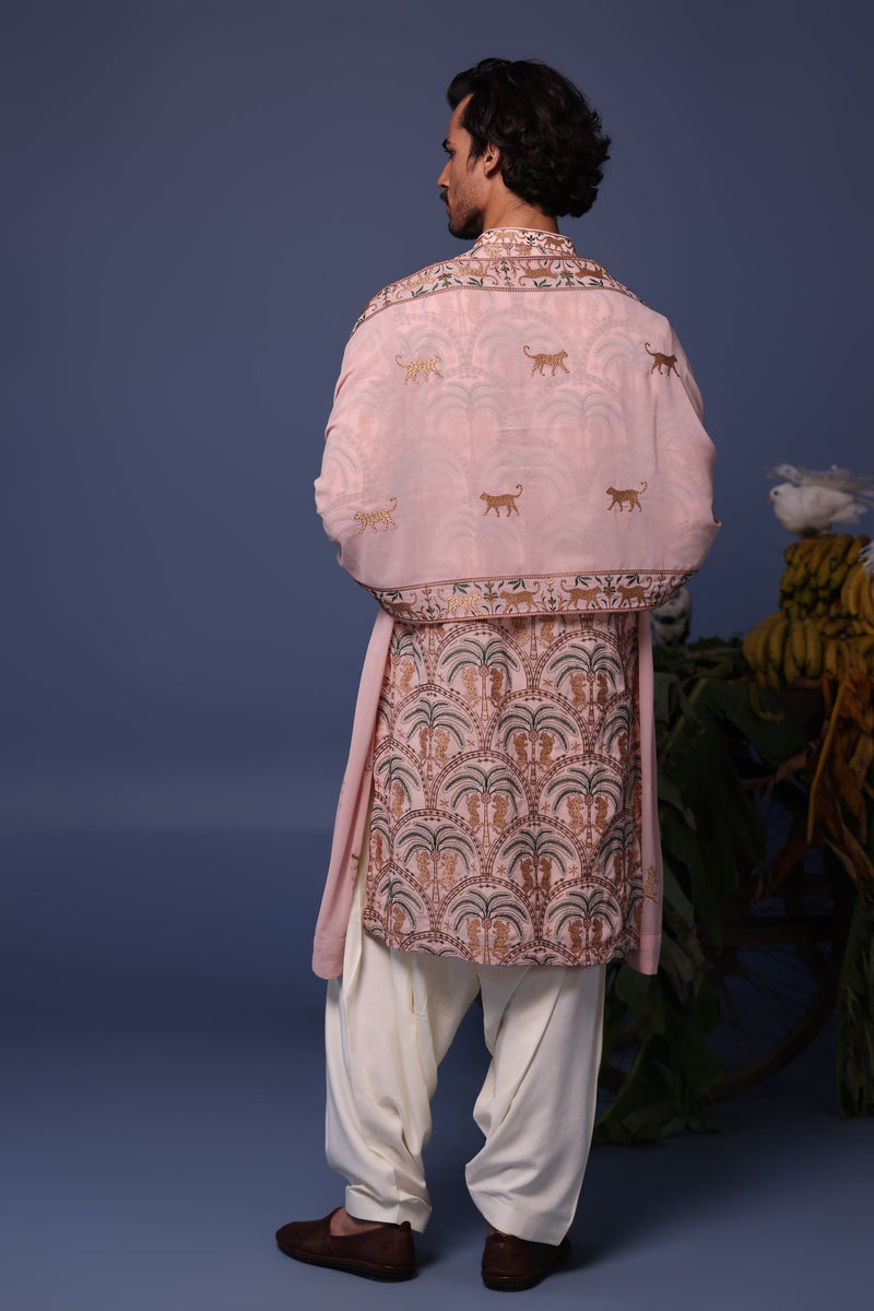 ELVISH YADAV IN Avik Cheetah Pink Kurta Set