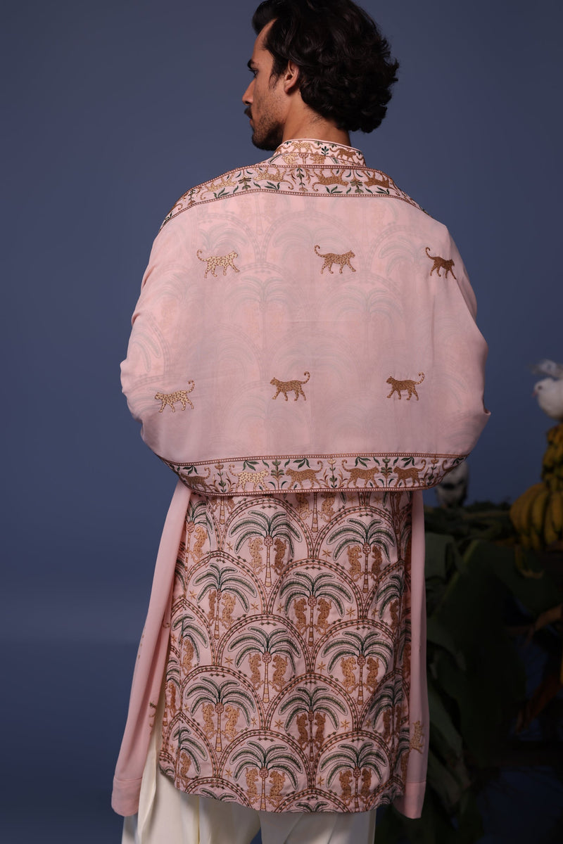 ELVISH YADAV IN Avik Cheetah Pink Kurta Set