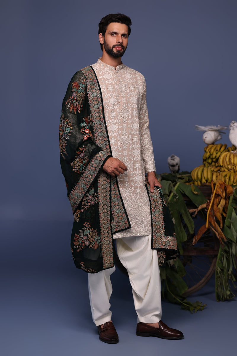 Shakti Arora in Faiz Beige Kurta Set