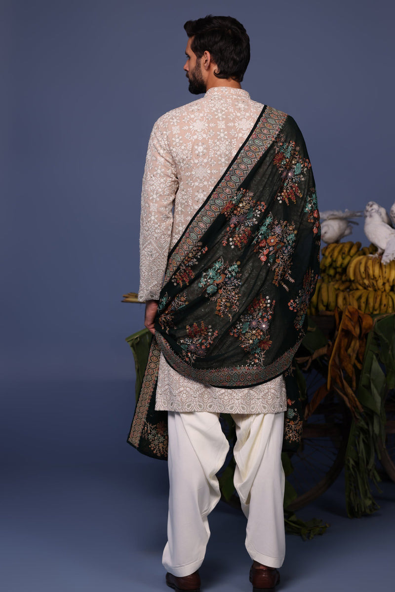 Shakti Arora in Faiz Beige Kurta Set