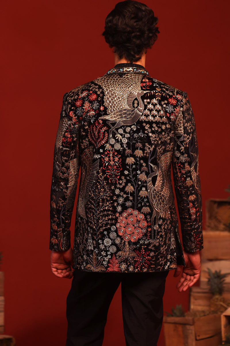 Salim Merchant in Trilok Black Jodhpuri Set