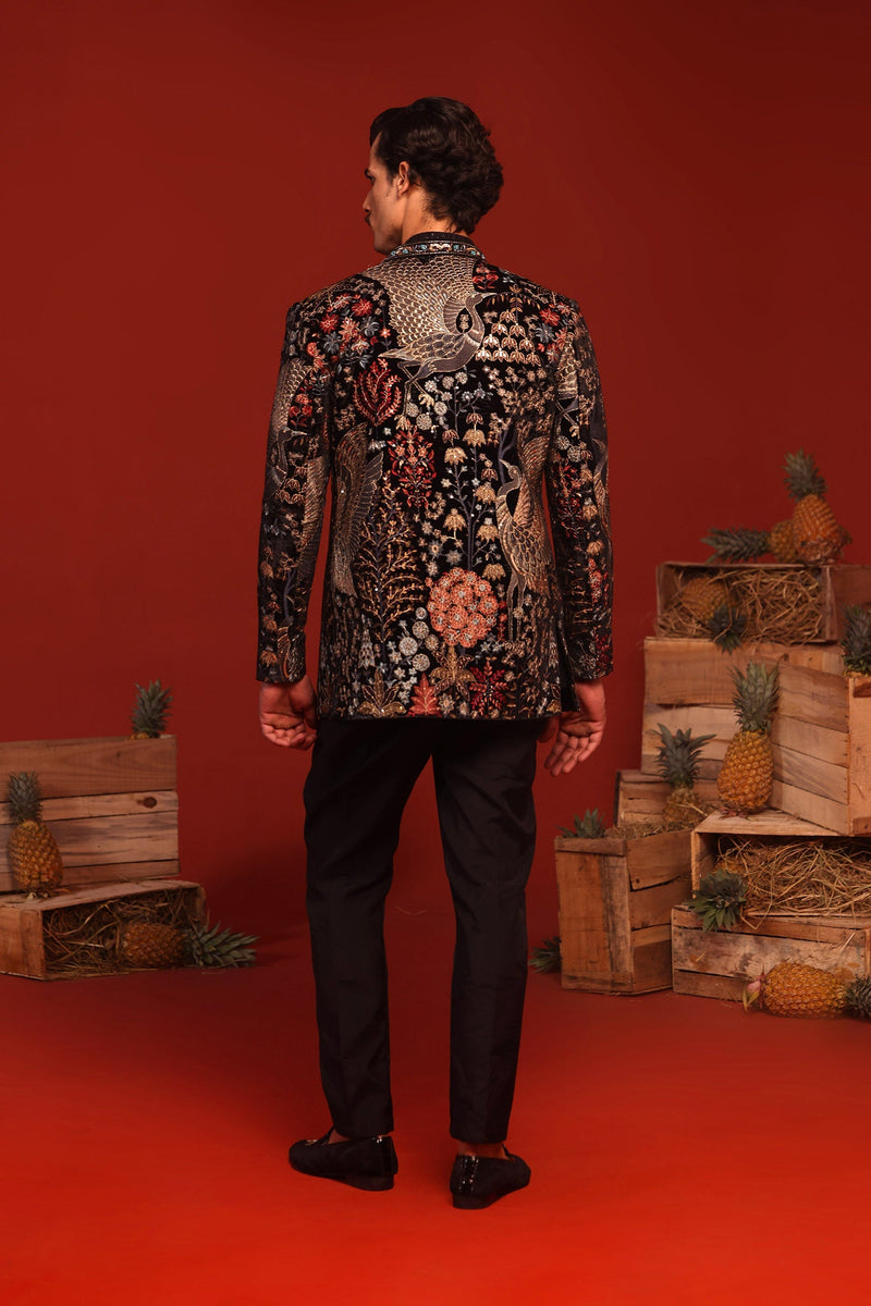 Salim Merchant in Trilok Black Jodhpuri Set