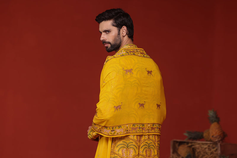 Abhiijeet Saawant in Chaitanya Haldi Kurta Set