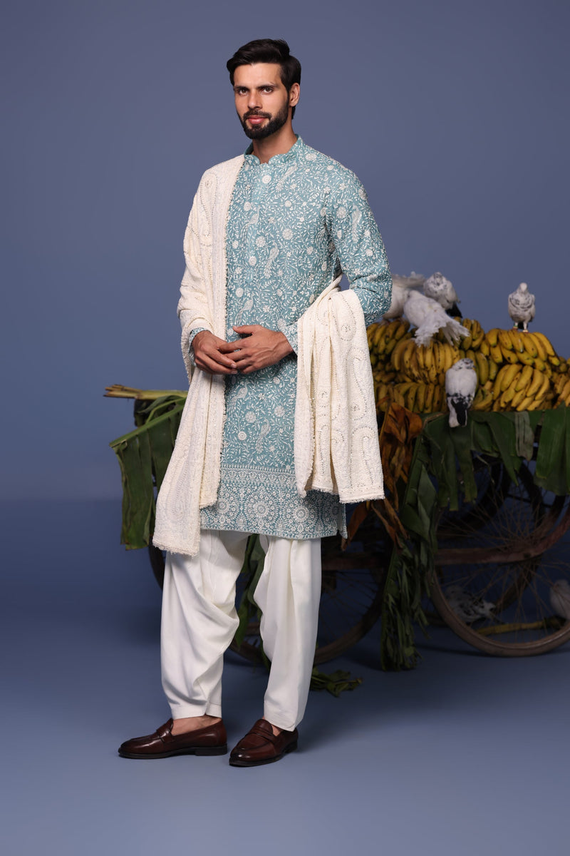 Arjun Bijlani  in Jahan Blue Kurta Set
