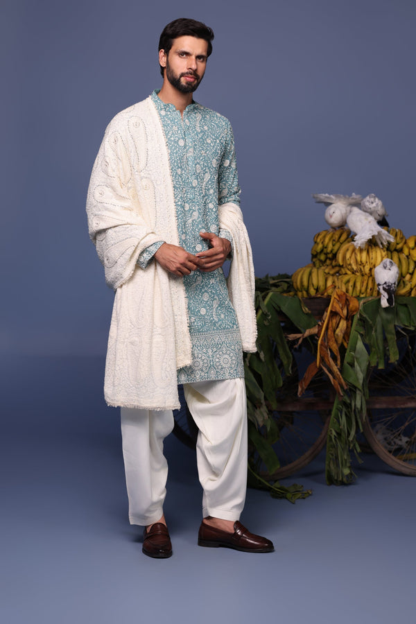 Arjun Bijlani  in Jahan Blue Kurta Set