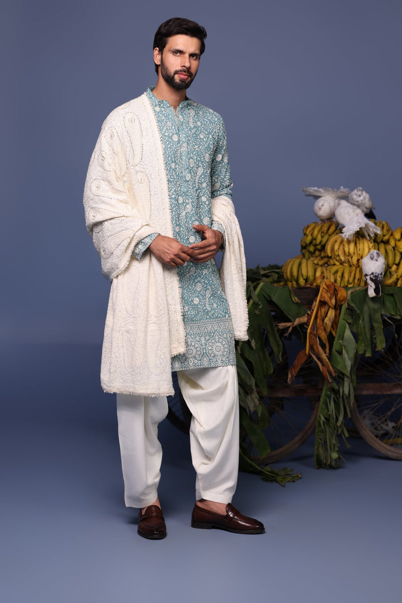 Arjun Bijlani  in Jahan Blue Kurta Set