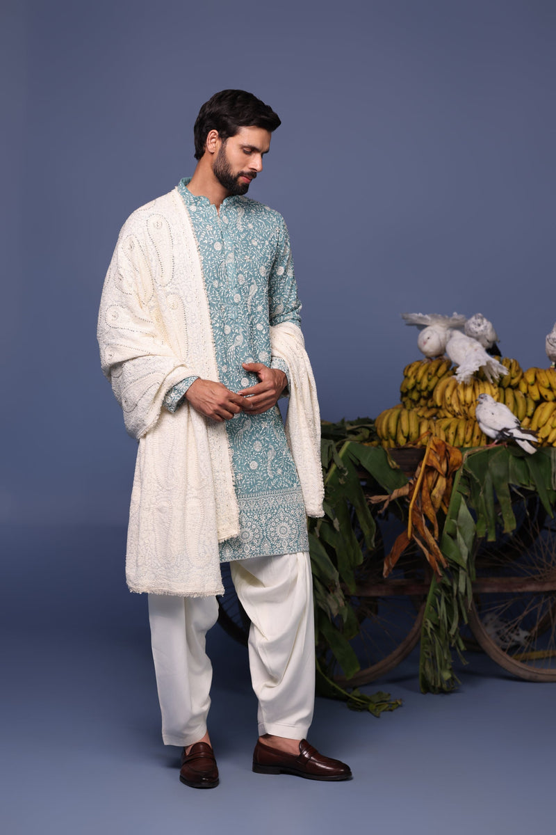 Arjun Bijlani  in Jahan Blue Kurta Set