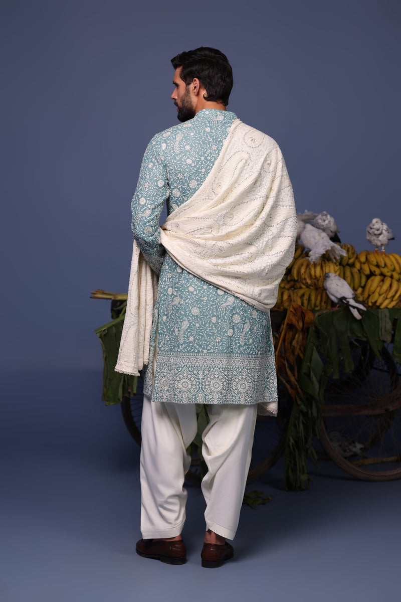 Arjun Bijlani  in Jahan Blue Kurta Set