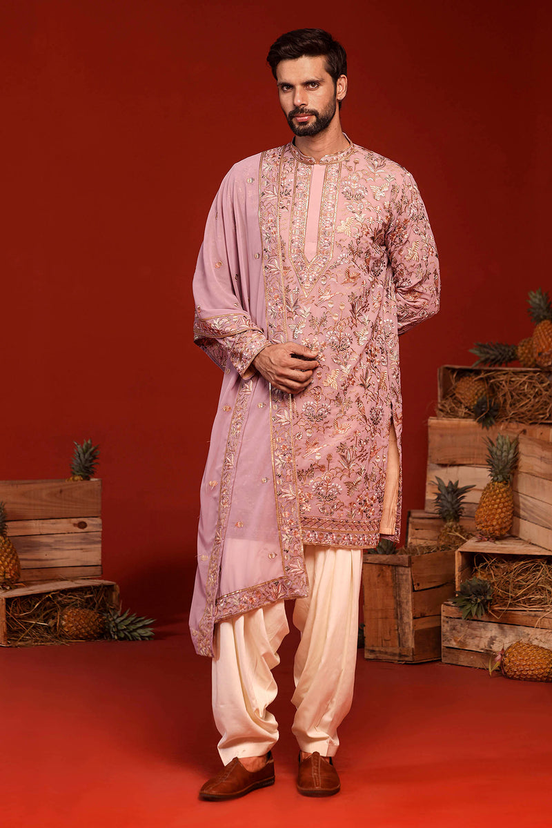 Zaid Darbar in Mayur Mauve Purple Kurta Set