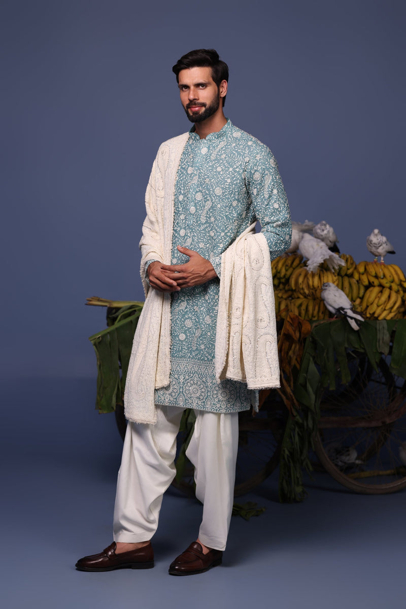 Arjun Bijlani  in Jahan Blue Kurta Set