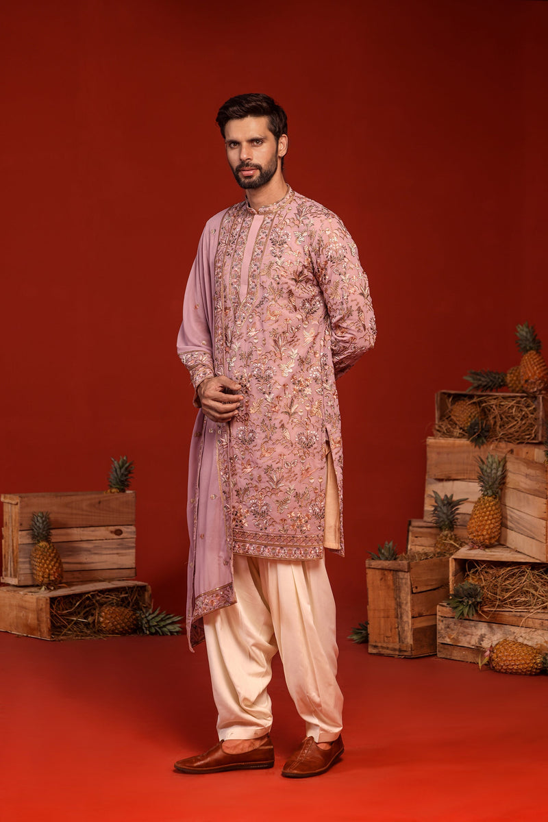 Zaid Darbar in Mayur Mauve Purple Kurta Set