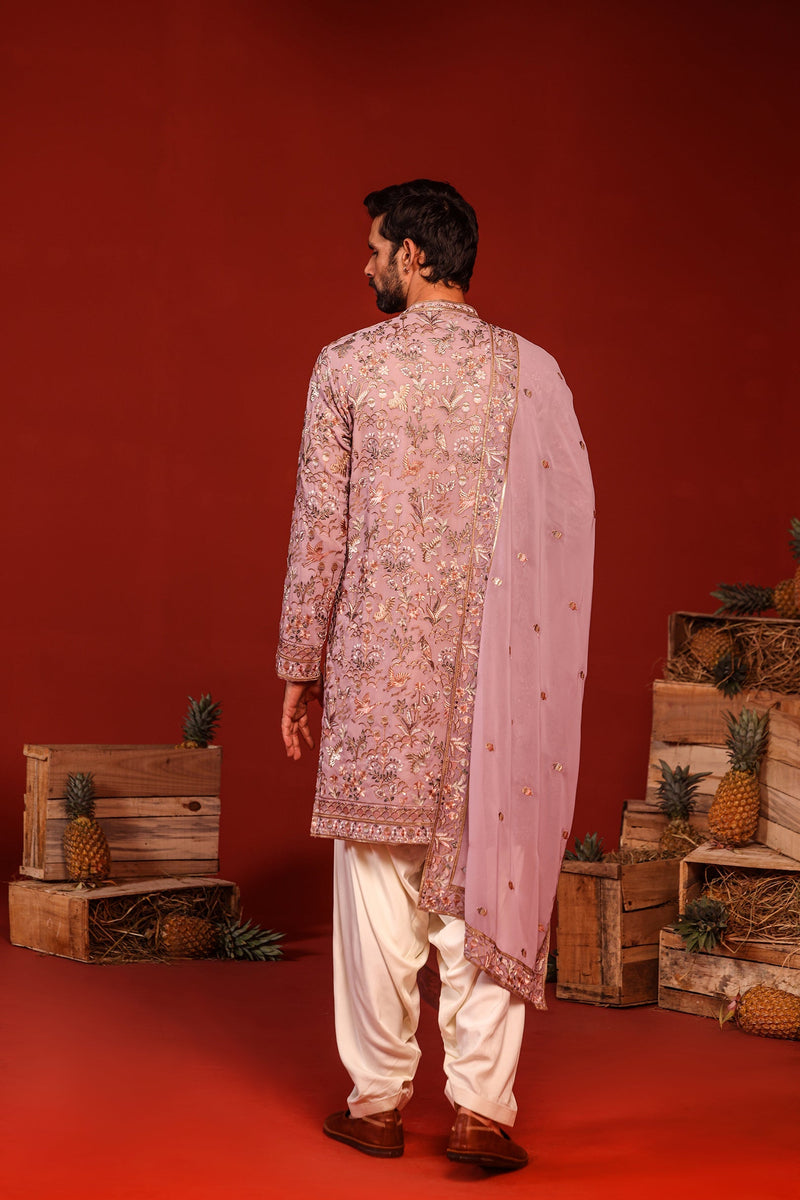 Zaid Darbar in Mayur Mauve Purple Kurta Set