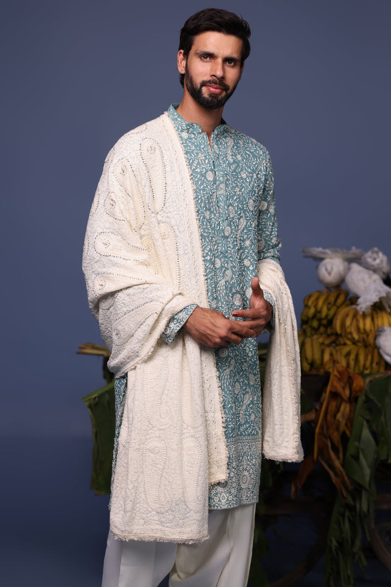 Arjun Bijlani  in Jahan Blue Kurta Set