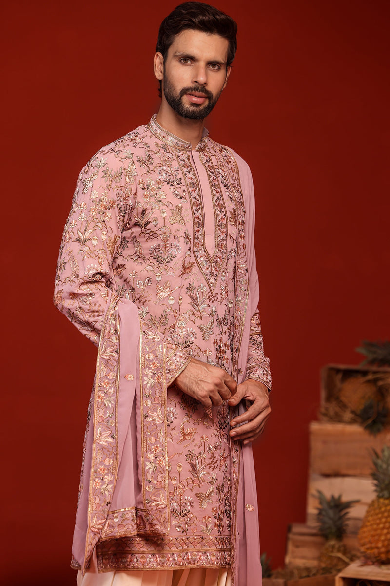 Zaid Darbar in Mayur Mauve Purple Kurta Set