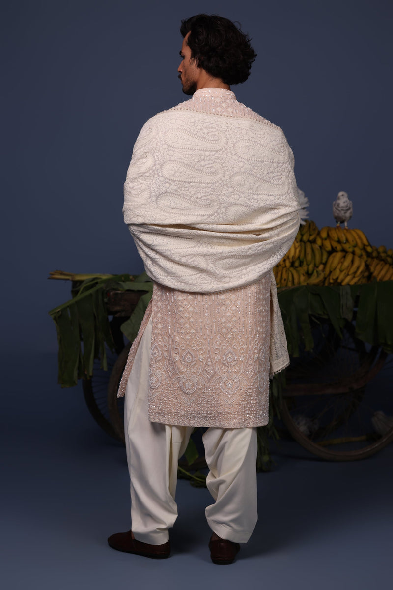 Abhishek Sharma in Riaz Pink Kurta Set