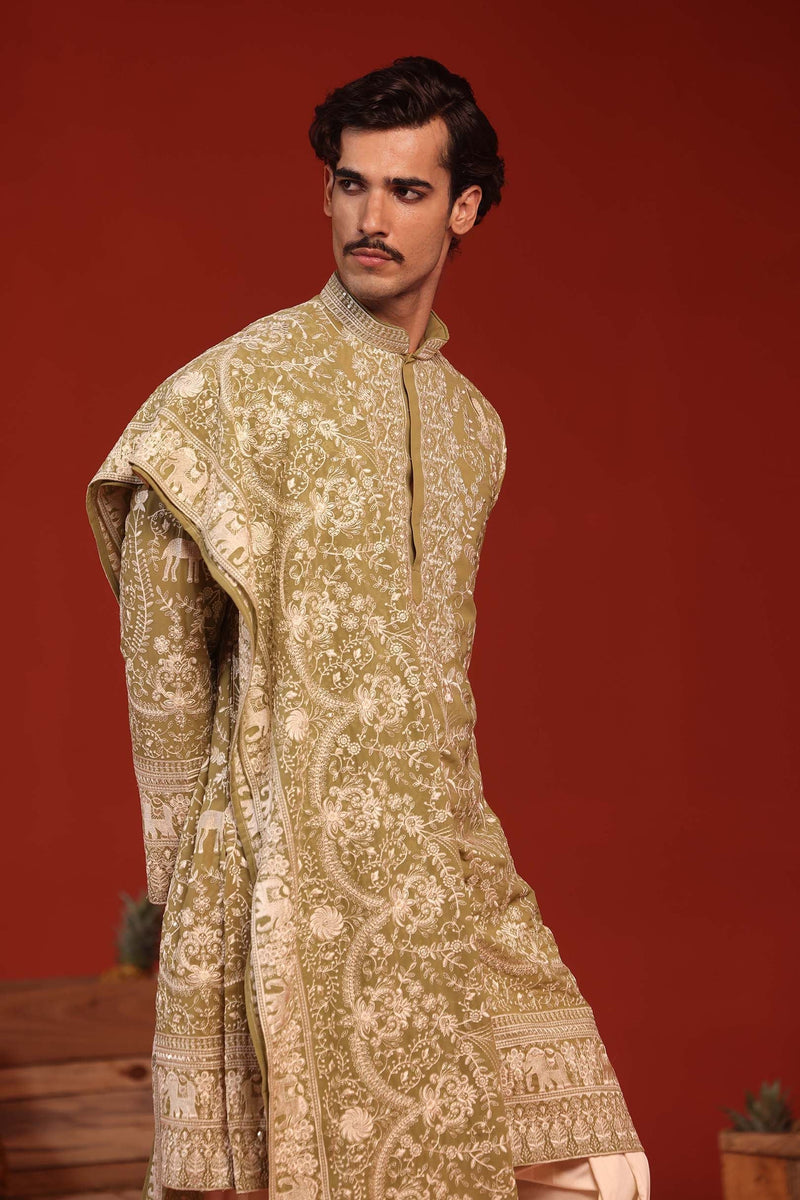 Abhishek Verma in Mrityunjay Mehandi Kurta Set
