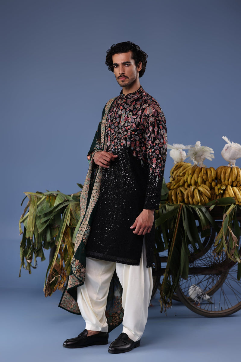 Siyah Black Kurta Set