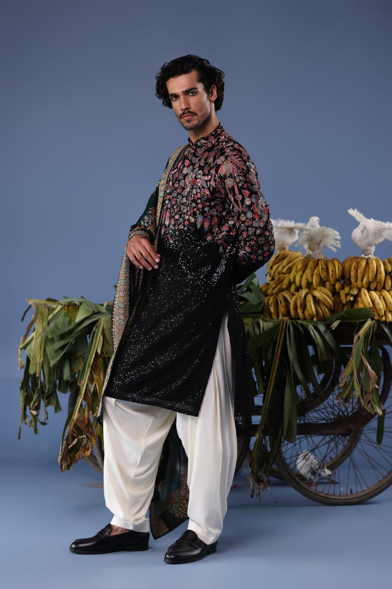Siyah Black Kurta Set