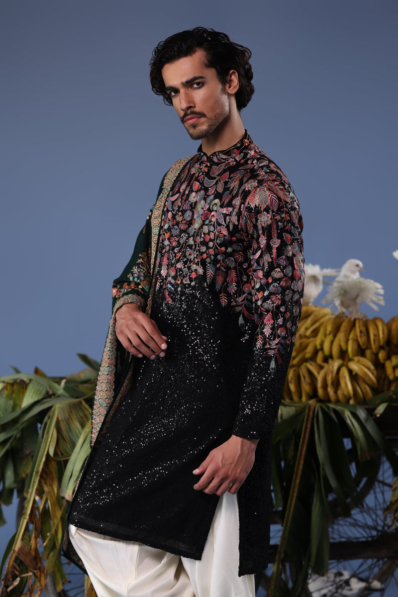Siyah Black Kurta Set