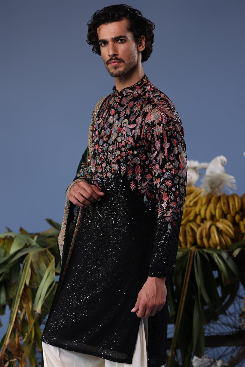 Siyah Black Kurta Set