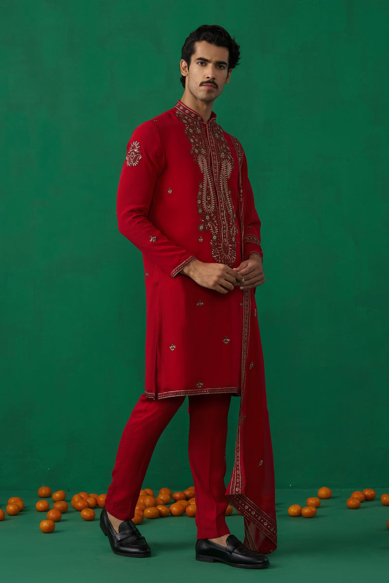 ARABIC RED KURTA SET