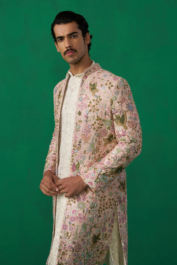 PHOOLPANKH PINK INDOWESTERN SET
