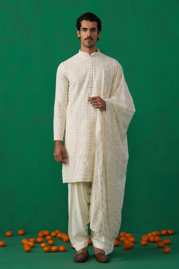SULTAN IVORY KURTA SET