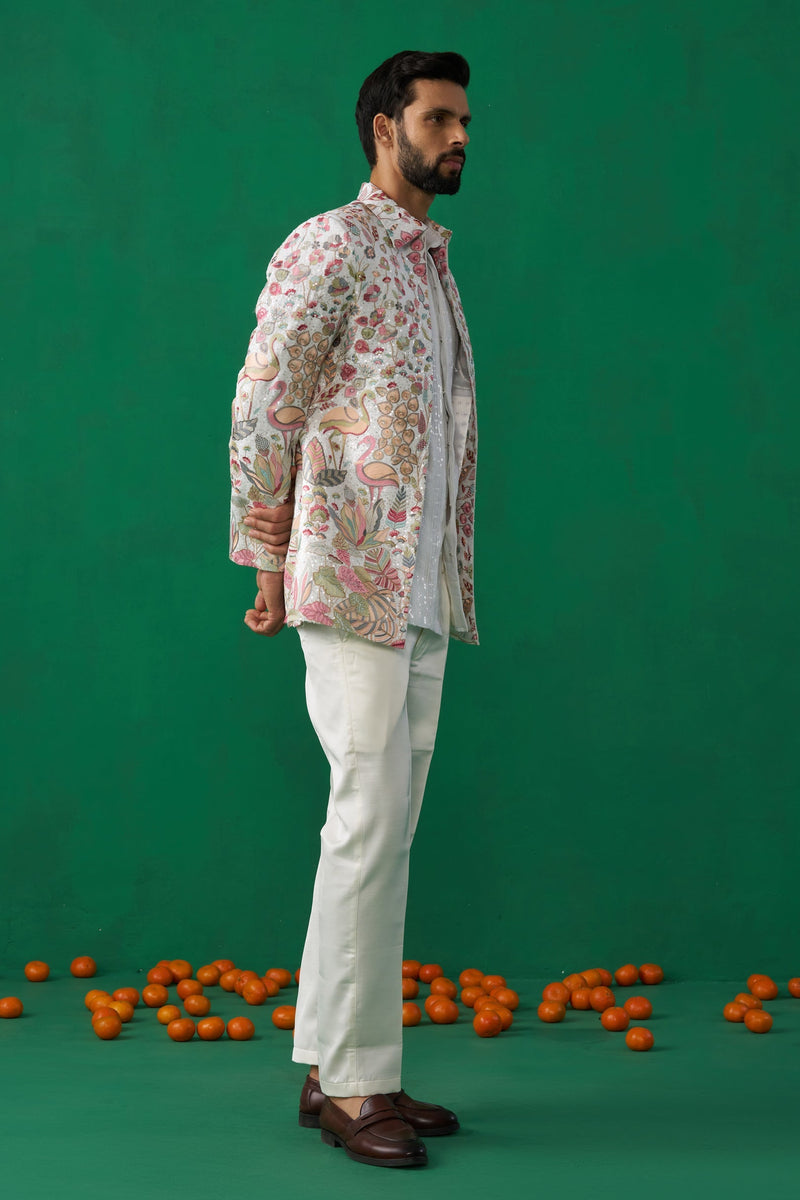 HANSRAJ IVORY JODHPURI SET