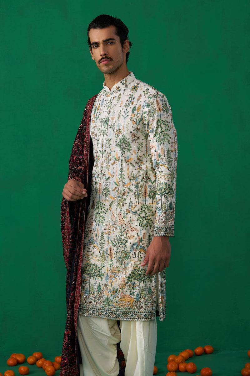BIRD IVORY KURTA SET