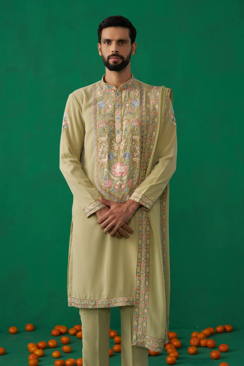 DEER GREEN KURTA SET