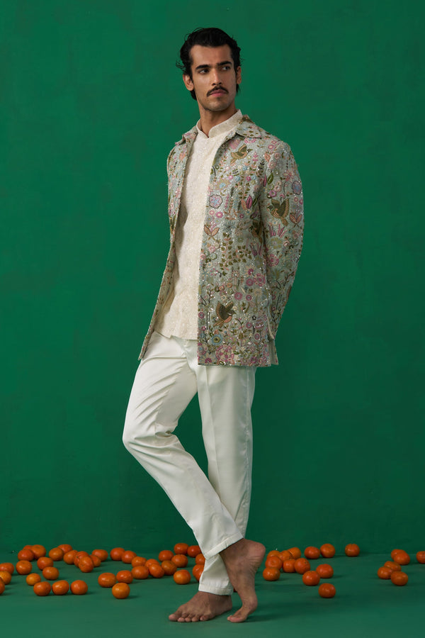 Phoolpankh Skyblue Jodhpuri Set