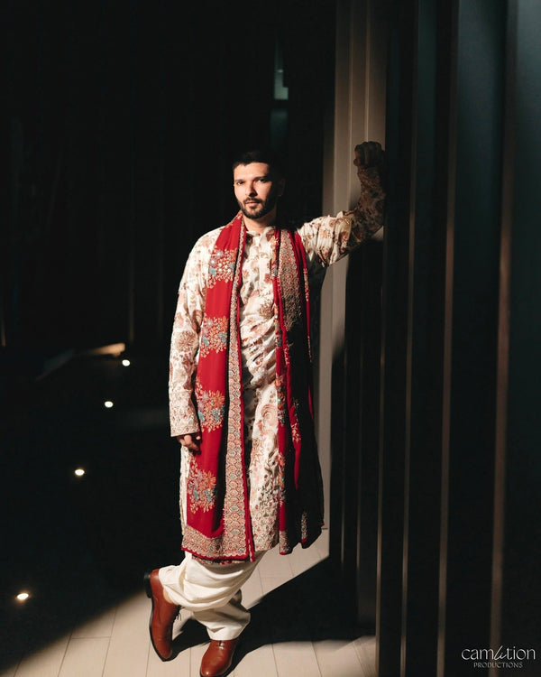 Mikhael Kantroo in Noor Ivory Kurta set