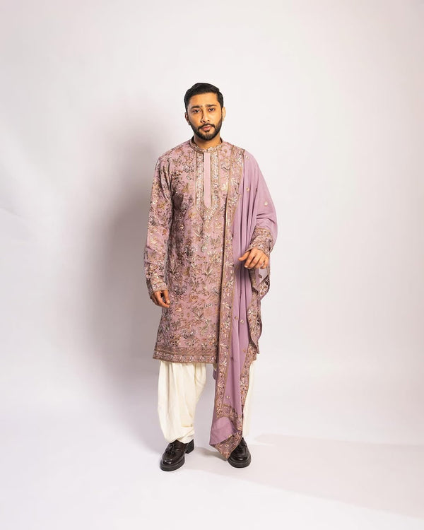 Zaid Darbar in Mayur Mauve Purple Kurta Set