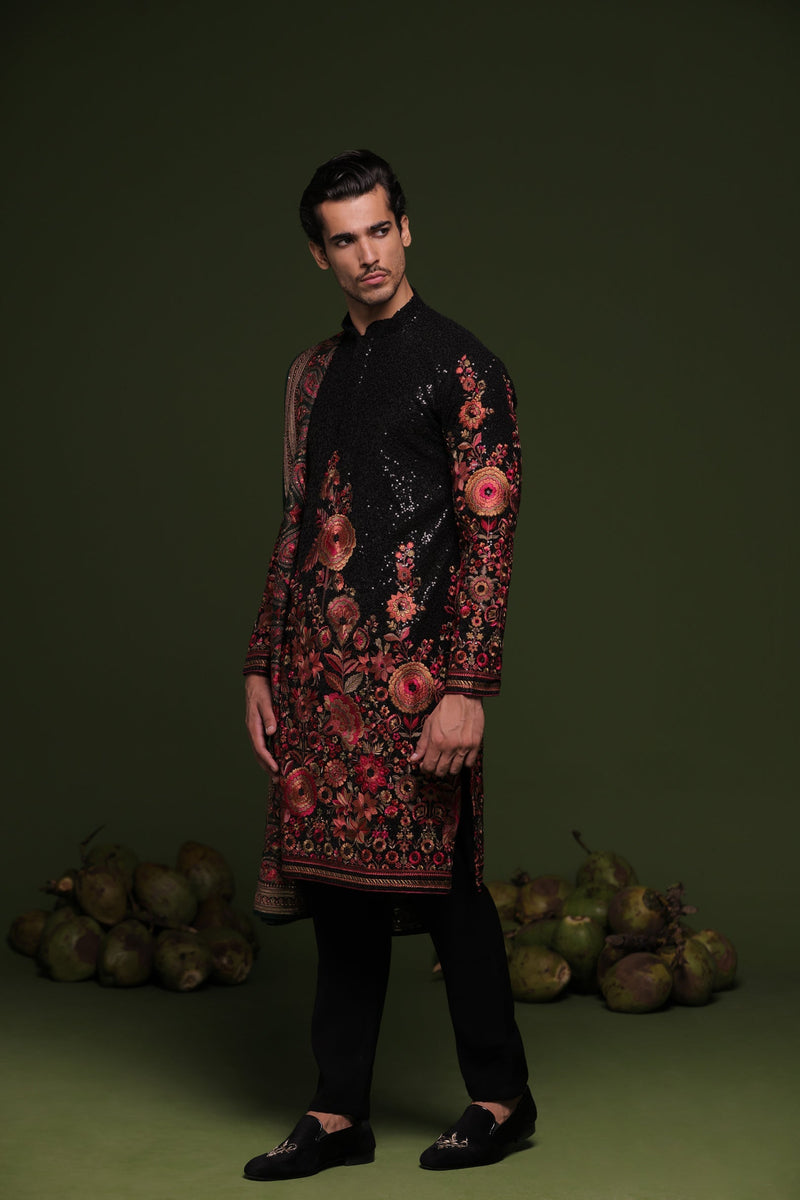 Lakshay Gaur in Madhav Multi Kurta set with trouser and Dupatta