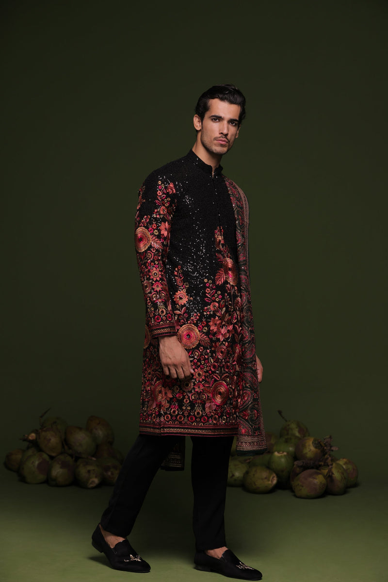 Lakshay Gaur in Madhav Multi Kurta set with trouser and Dupatta