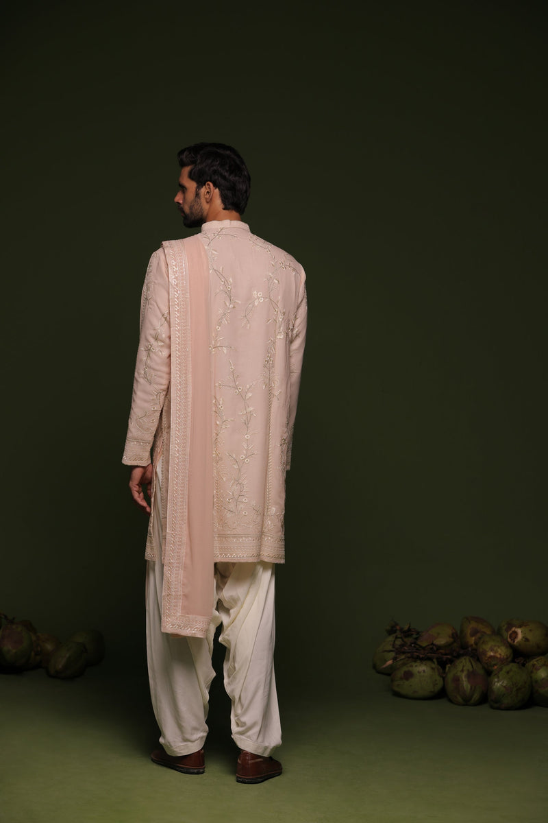 Daksha White Kurta set with patiyala and dupatta